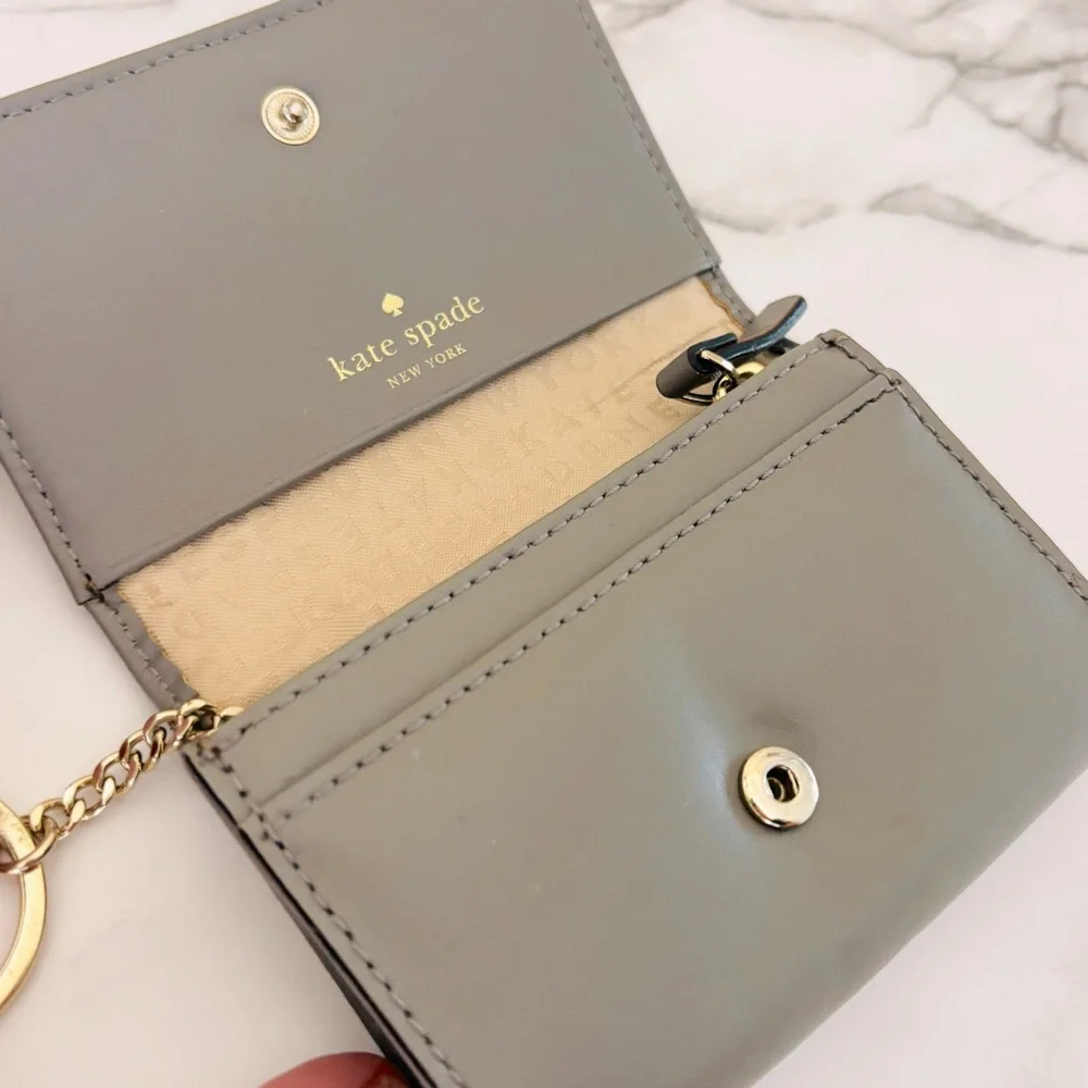 Kate Spade Gray‎ Wallet with Gold Accents